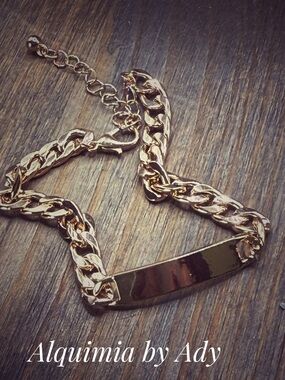 Gold Chain ID Bracelet